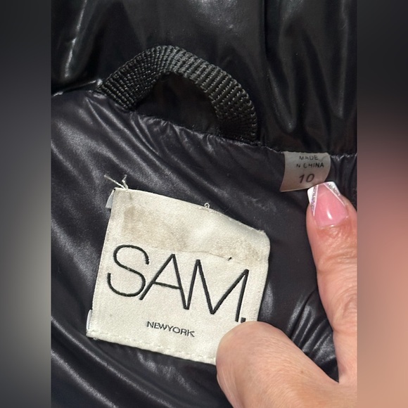 SAM Shiny Black Puffer Jacket - Picture 14 of 16